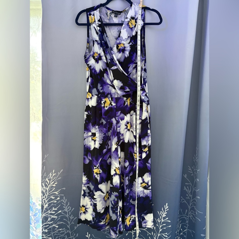 Nina Leonard Vibrant Purple Floral Jumpsuit - Picture 6 of 9